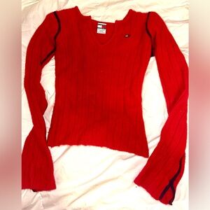 Tommy Hilfiger red wool sweater